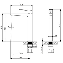 Смеситель для умывальника Imprese Violik f03510801AB (Chrome) Thumb
