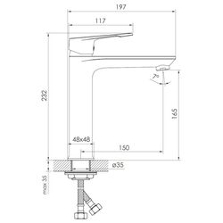 Baterie pentru lavoar Imprese Vite f03507401AB (Chrome) Thumb