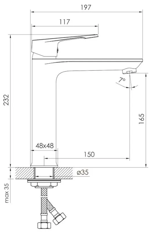 Baterie pentru lavoar Imprese Vite f03507401AB (Chrome) - 3