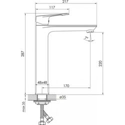 Baterie pentru lavoar Imprese Vite f03507401AC (Chrome) Thumb