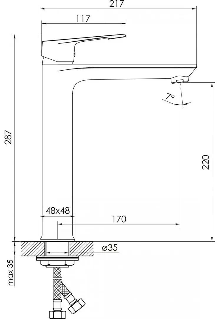 Baterie pentru lavoar Imprese Vite f03507401AC (Chrome)