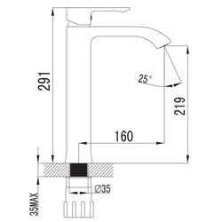 Baterie pentru lavoar Imprese Vyskov 05340-H (Chrome) Thumb