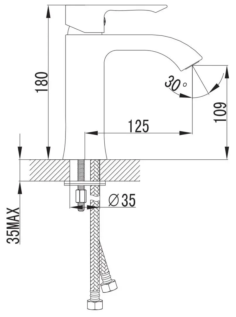 Baterie pentru lavoar Imprese Vyskov 5340 (Chrome) - 3