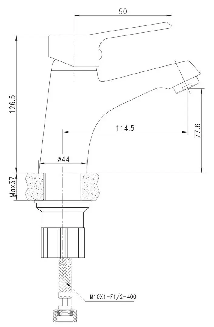 Baterie pentru lavoar Imprese Witow 05080 (Chrome) - 3