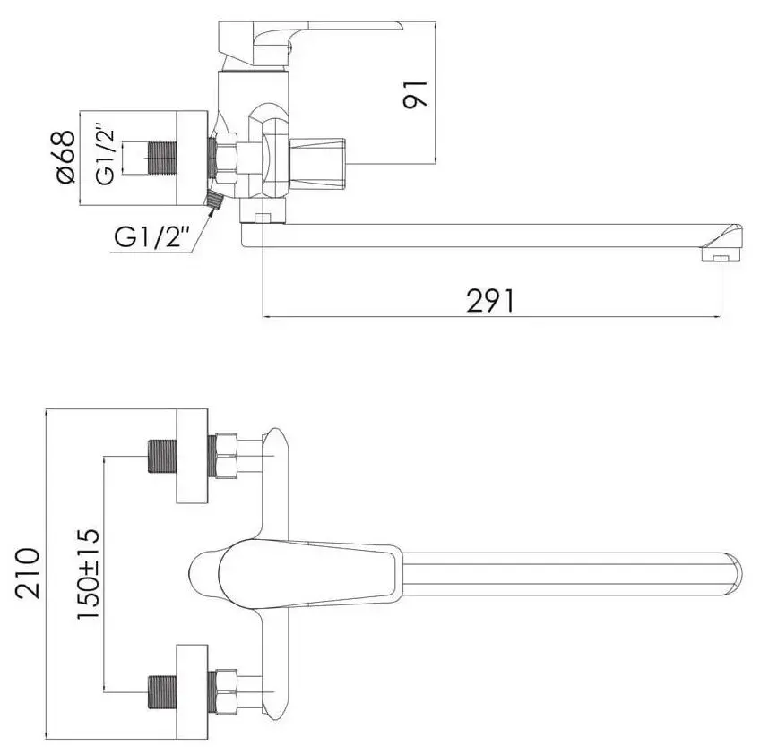 Baterie pentru cada si dus Imprese Aria f03207501AB (Chrome) - 3