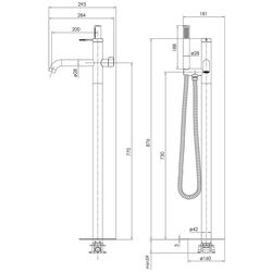 Baterie pentru cada si dus Imprese Brenta ZMK071901060 (Chrome) Thumb