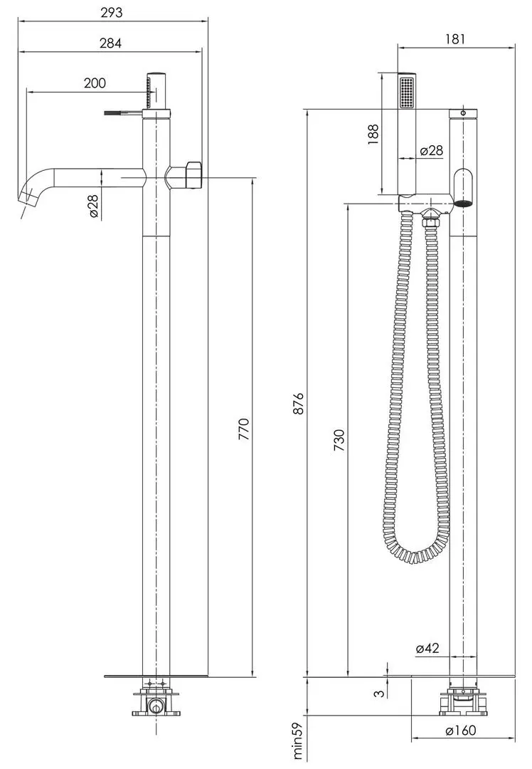 Baterie pentru cada si dus Imprese Brenta ZMK071901060 (Chrome) - 3