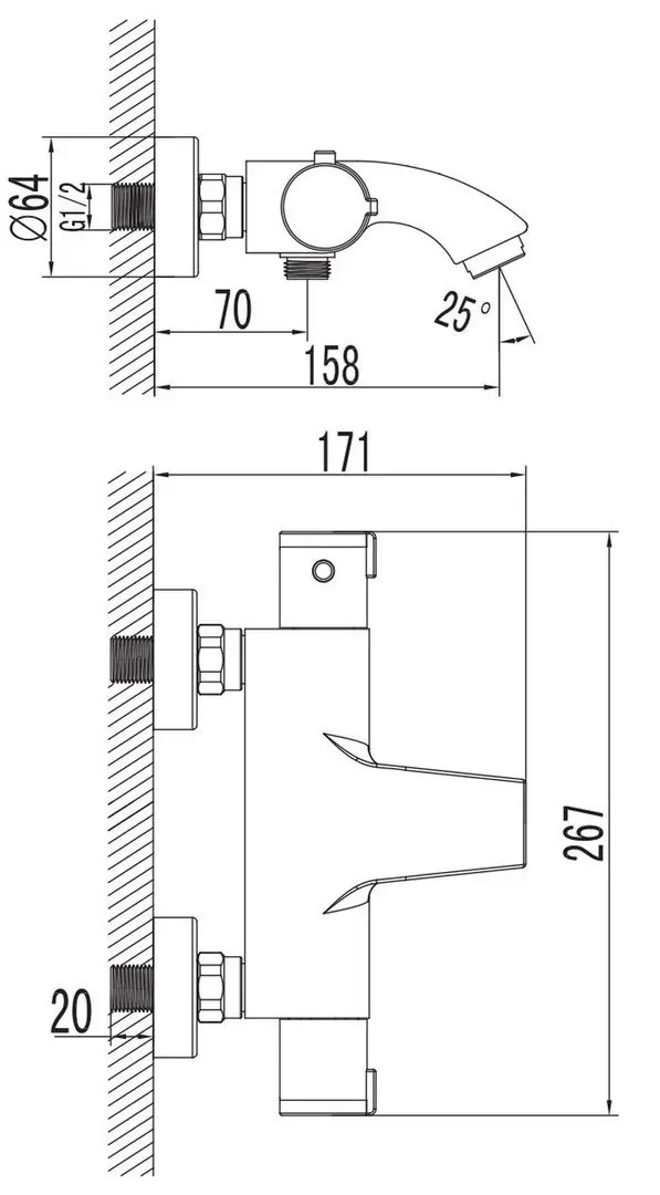 Baterie pentru cada si dus Imprese Centrum 10400 (Chrome) - 3