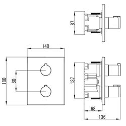Baterie pentru cada si dus Imprese Centrum VRB-10400Z (Chrome) Thumb
