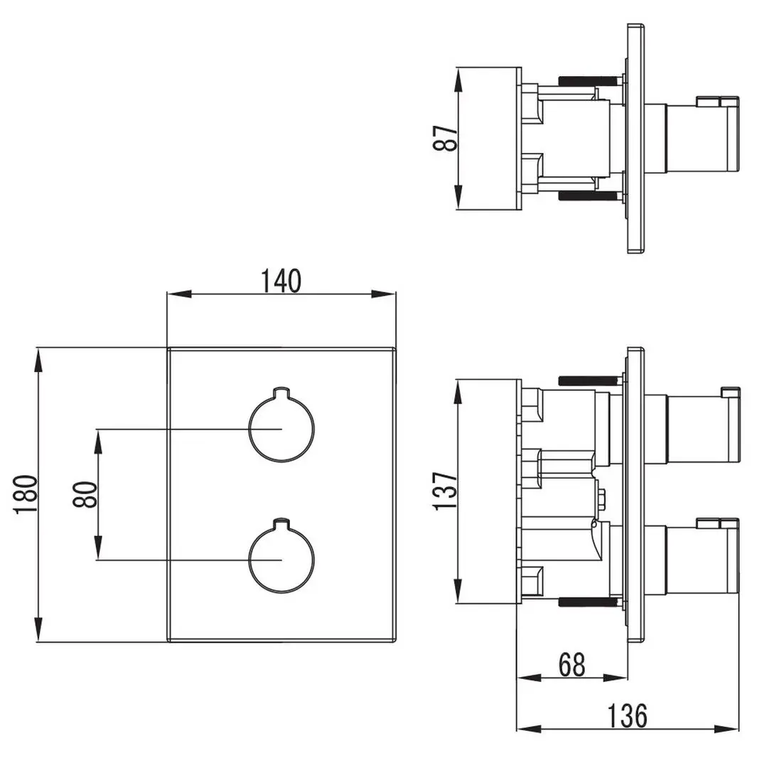 Baterie pentru cada si dus Imprese Centrum VRB-10400Z (Chrome) - 3