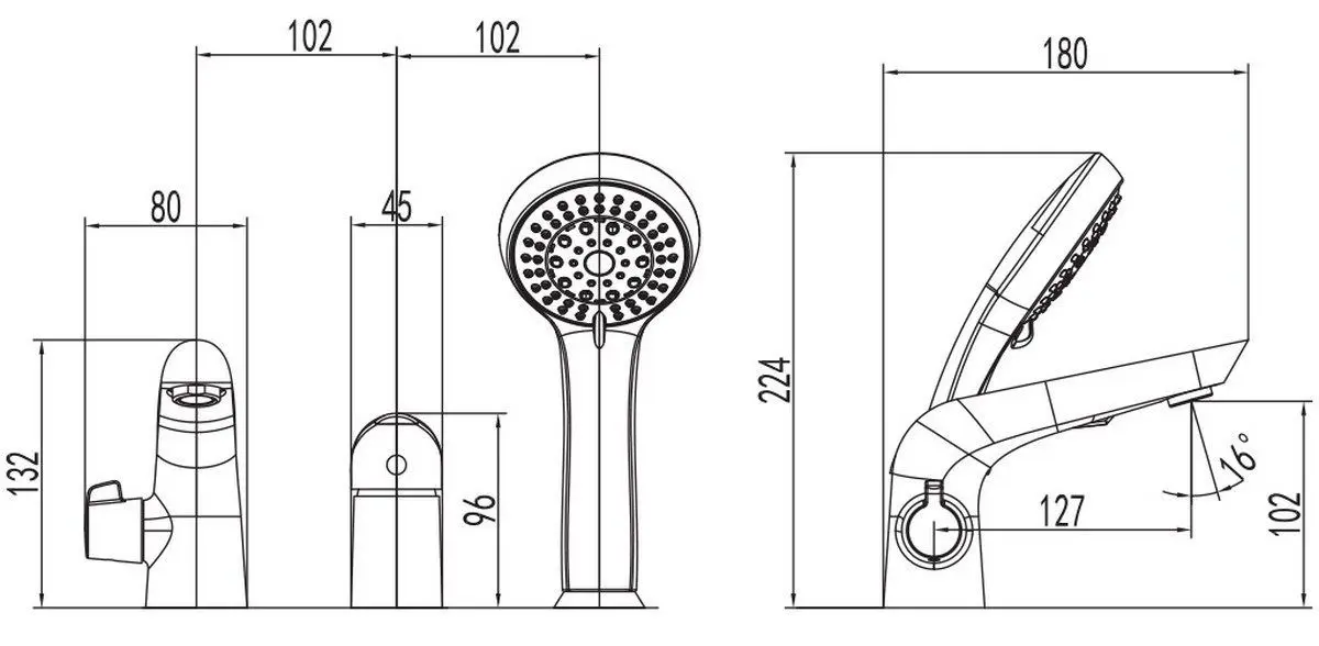 Baterie pentru cada si dus Imprese Krinice 85110 (Chrome) - 3