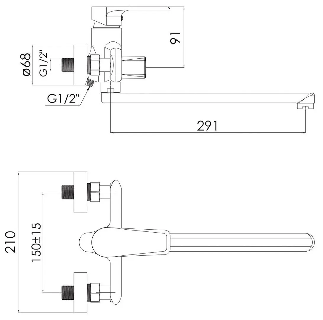 Baterie pentru cada si dus Imprese Aria f03207503AB (White) - 3