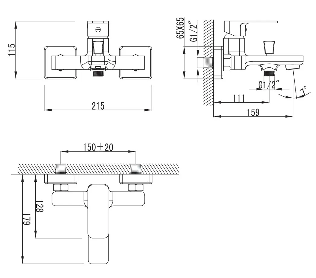 Baterie pentru cada si dus Imprese Bilovec 10255 (Chrome)