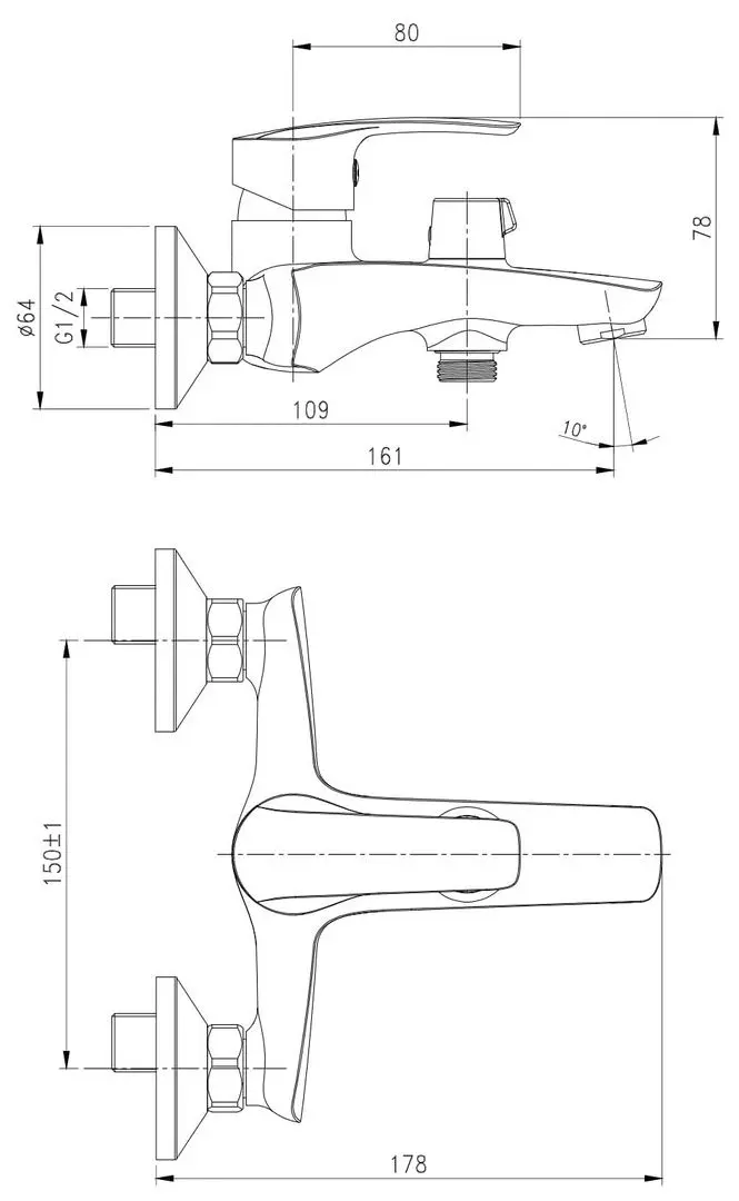 Baterie pentru cada si dus Imprese Blatna 11185 (Chrome) - 3
