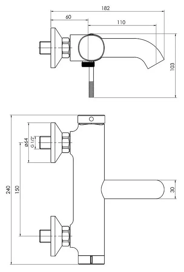 Baterie pentru cada si dus Imprese Brenta ZMK071901040 (Chrome)