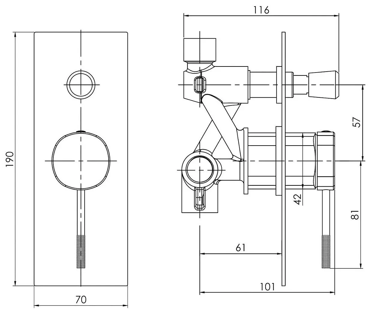 Baterie pentru cada si dus Imprese Brenta ZMK071901041 (Chrome)