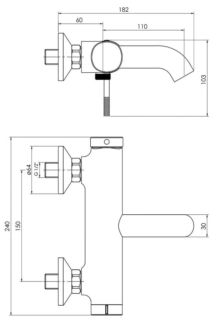 Baterie pentru cada si dus Imprese Brenta ZMK091908040 (Graphite Chrome) - 3