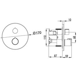Смеситель для ванны и душа Imprese Centrum VRB-15400Z (Chrome) Thumb