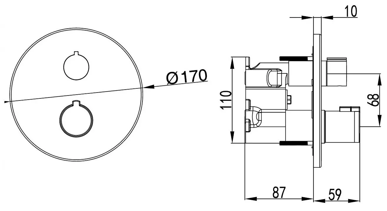 Смеситель для ванны и душа Imprese Centrum VRB-15400Z (Chrome)