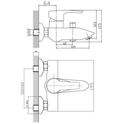 Baterie pentru cada si dus Imprese Horak 10170 (Chrome) Thumb
