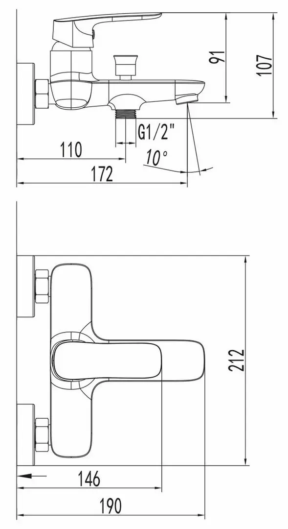 Baterie pentru cada si dus Imprese Loket 10230 (Chrome) - 3
