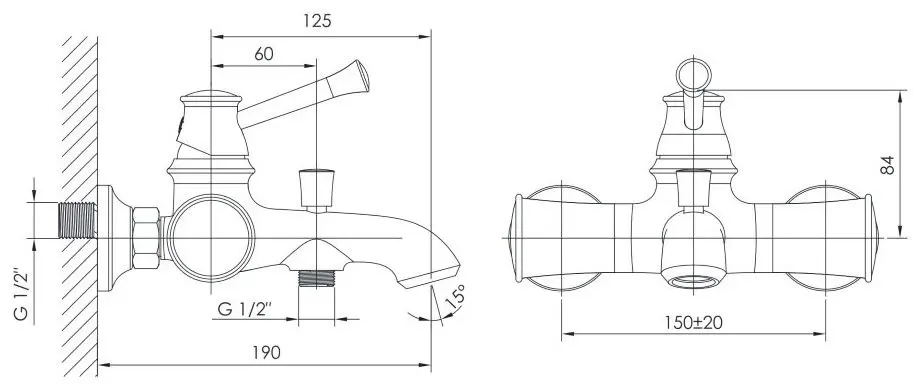 Baterie pentru cada si dus Imprese Podzima Ledove ZMK01170104 (Chrome) - 3