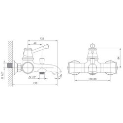 Baterie pentru cada si dus Imprese Podzima Zrala ZMK02170804 (Black) Thumb