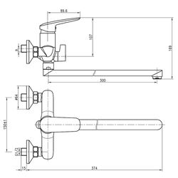 Baterie pentru cada si dus Imprese Praha New 35030 new (Chrome) Thumb