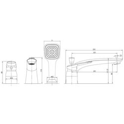 Baterie pentru cada si dus Imprese Praha New 85030 (Chrome) Thumb