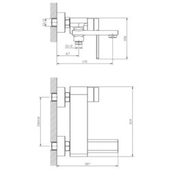 Baterie pentru cada si dus Imprese Skala 10275 (Chrome) Thumb