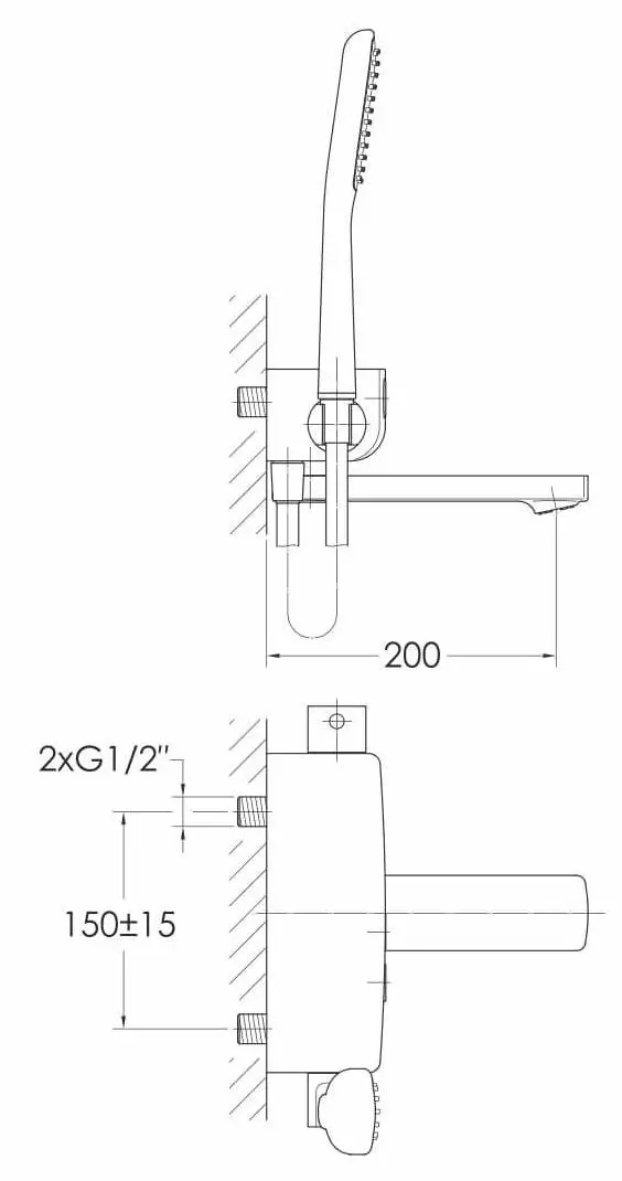 Baterie pentru cada si dus Imprese Smart Click ZMK101901040 (Chrome) - 3