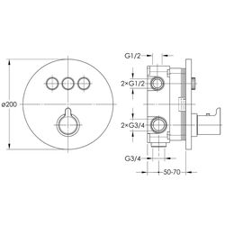 Baterie pentru cada si dus Imprese Smart Click ZMK101901233 (Chrome) Thumb