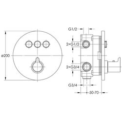 Baterie pentru cada si dus Imprese Smart Click ZMK101901234 (Black) Thumb