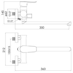 Baterie pentru cada si dus Imprese Vaclav F03206401AB (Chrome) Thumb