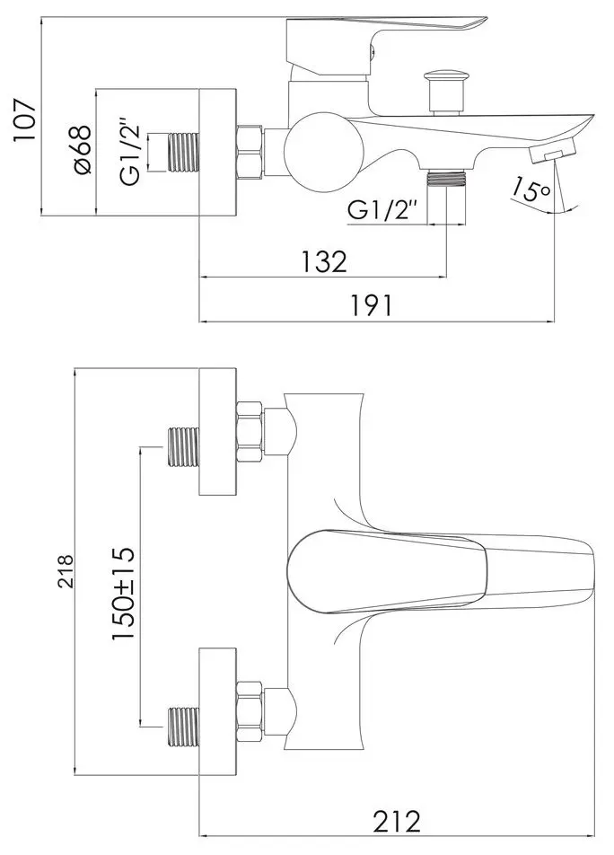 Baterie pentru cada si dus Imprese Vaclav f03206406AA (Nickel) - 3