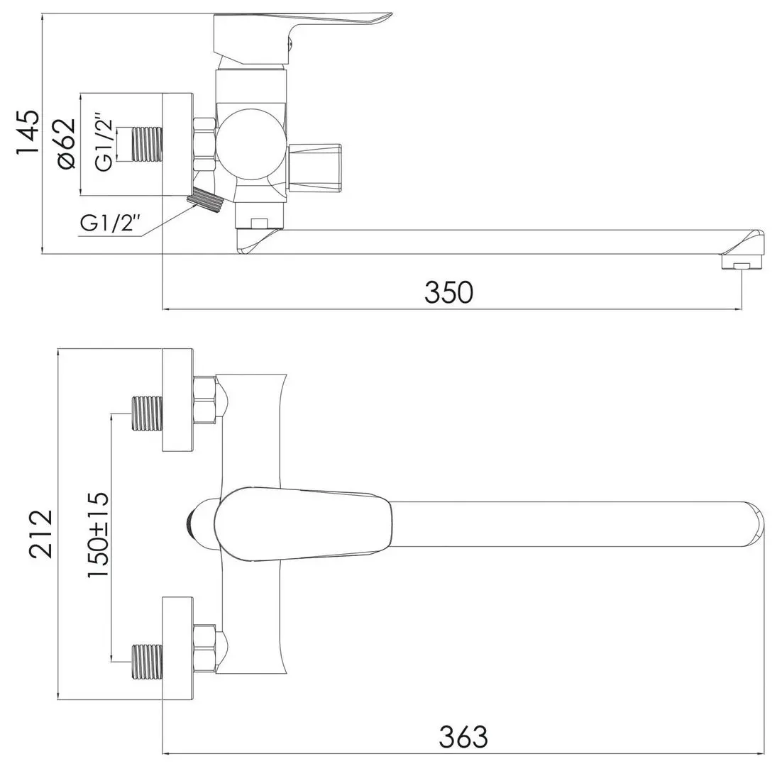 Baterie pentru cada si dus Imprese Vaclav f03206406AB (Nickel) - 3