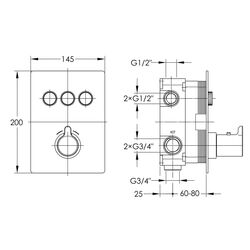 Baterie pentru cada si dus Imprese Smart Click ZMK101901235 (Chrome) Thumb