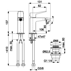 Смеситель для биде KFA Armatura Malaga (Rose Gold) Thumb