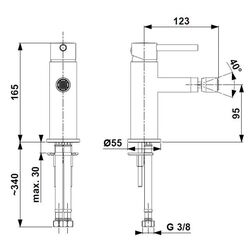 Смеситель для биде KFA Armatura Moza 5037-015-31 (Gold) Thumb