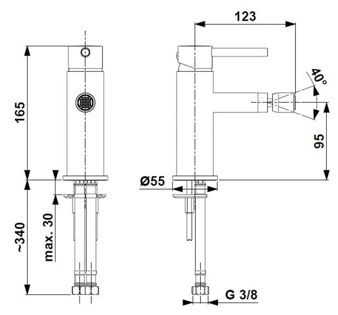 Смеситель для биде KFA Armatura Moza 5037-015-31 (Gold)