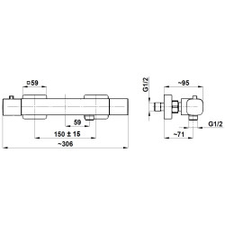 Baterie pentru dus KFA Armatura Malaga (Rose Gold) Thumb