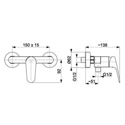 Смеситель для душа KFA Armatura Otava 5556-010-00 (Chrome) Thumb