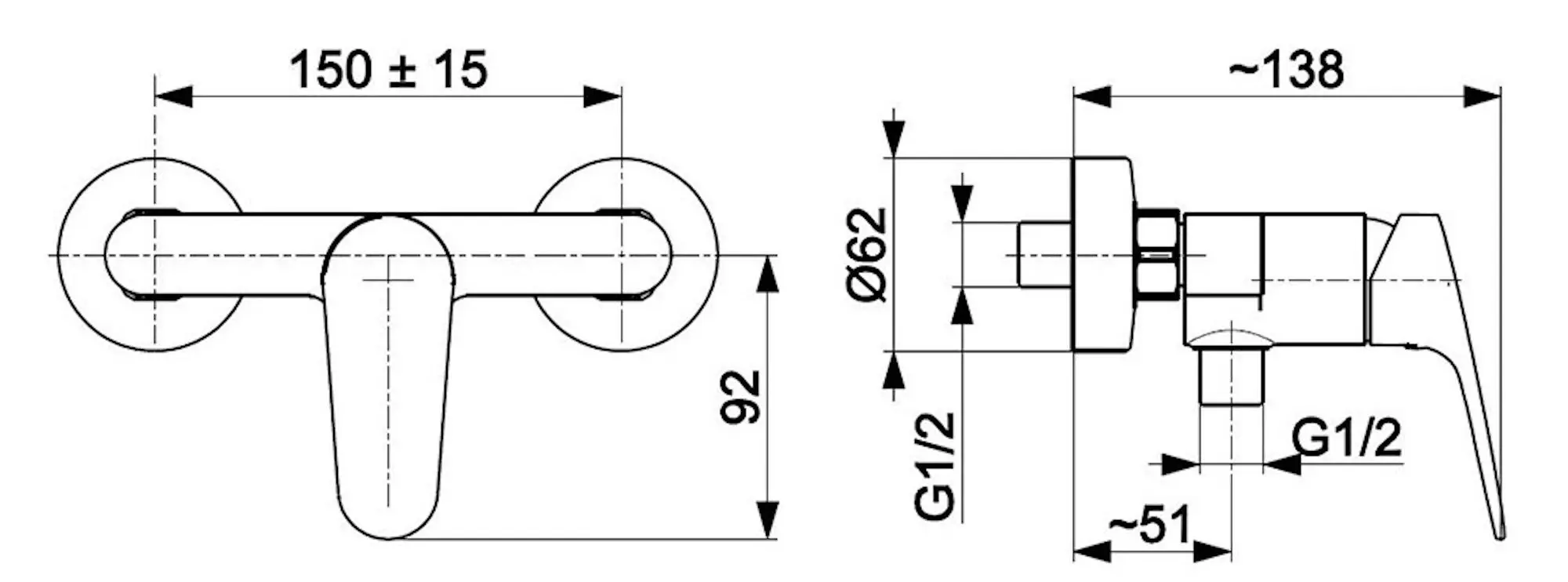 Смеситель для душа KFA Armatura Otava 5556-010-00 (Chrome)