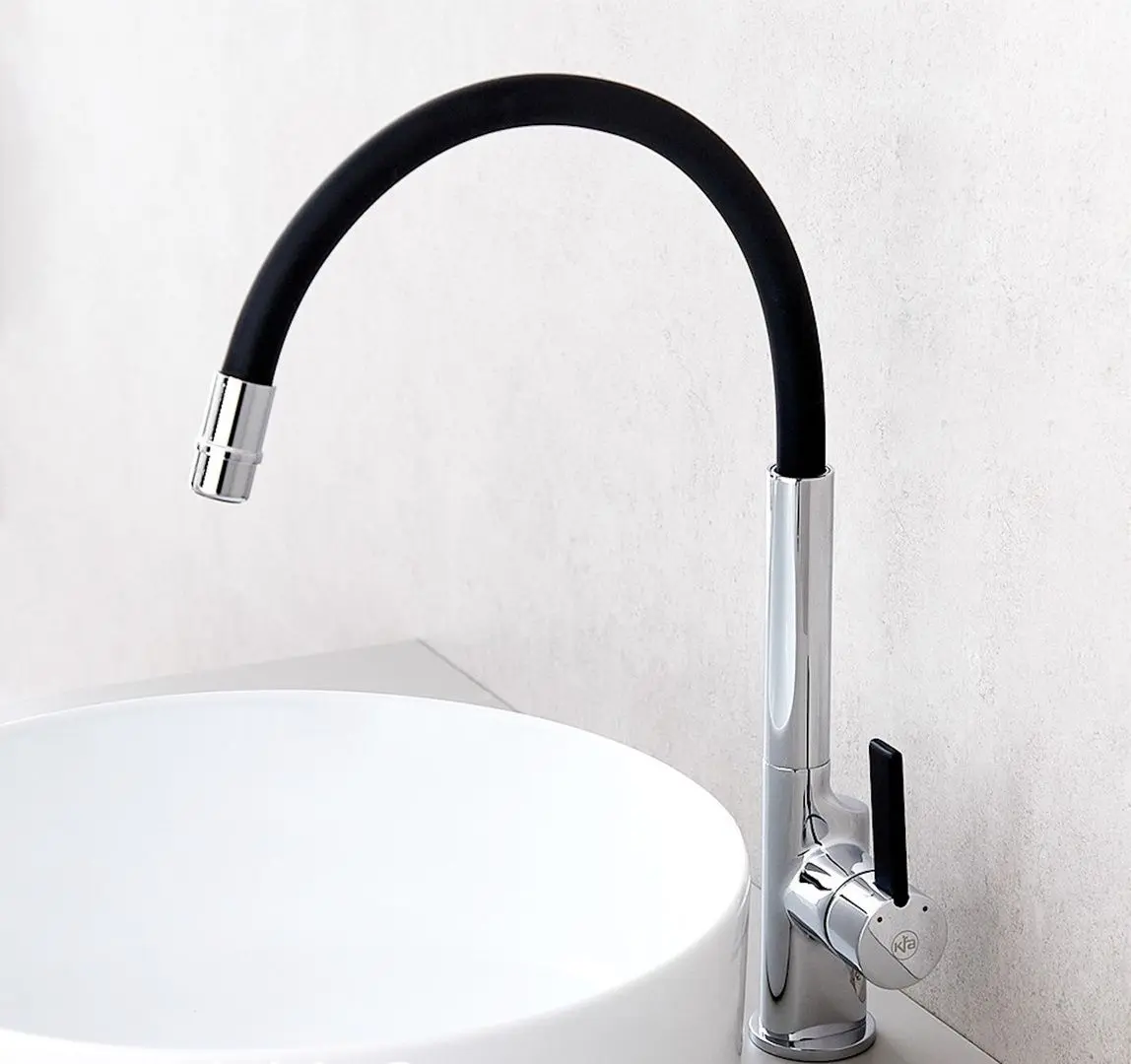 Baterie pentru chiuveta KFA Armatura Calix 6543-915-00 (Black/Chrome)