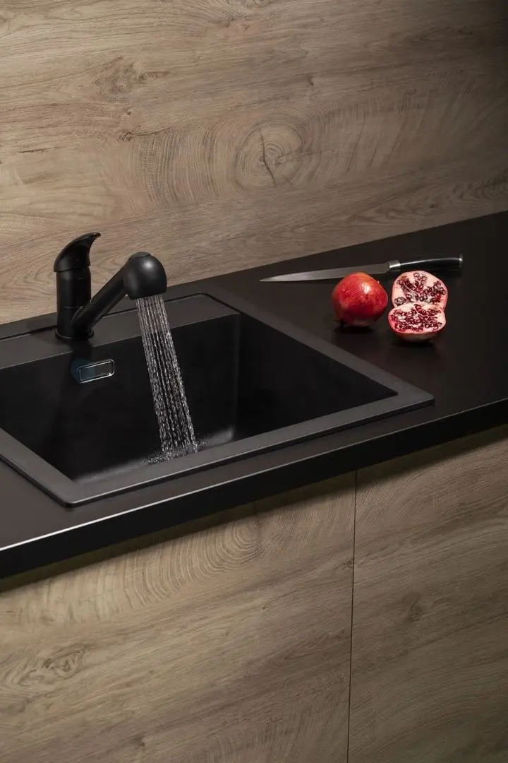 Baterie pentru chiuveta KFA Armatura Indira 6613-110-81 (Black)