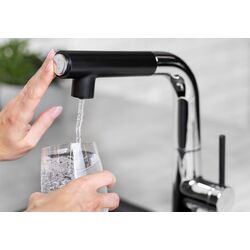 Смеситель для мойки KFA Armatura Mungo 6733-910-00 (Black/Chrome) Thumb