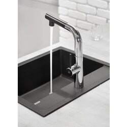 Смеситель для мойки KFA Armatura Mungo 6733-910-00 (Black/Chrome) Thumb