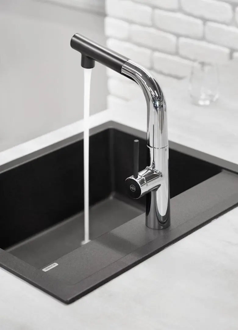 Смеситель для мойки KFA Armatura Mungo 6733-910-00 (Black/Chrome)