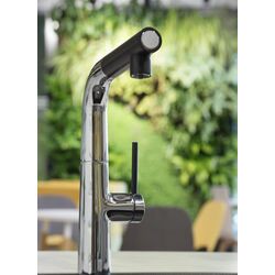 Смеситель для мойки KFA Armatura Mungo 6733-910-00 (Black/Chrome) Thumb