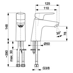 Смеситель для умывальника KFA Armatura Abasha 5232-815-00 (Chrome) Thumb